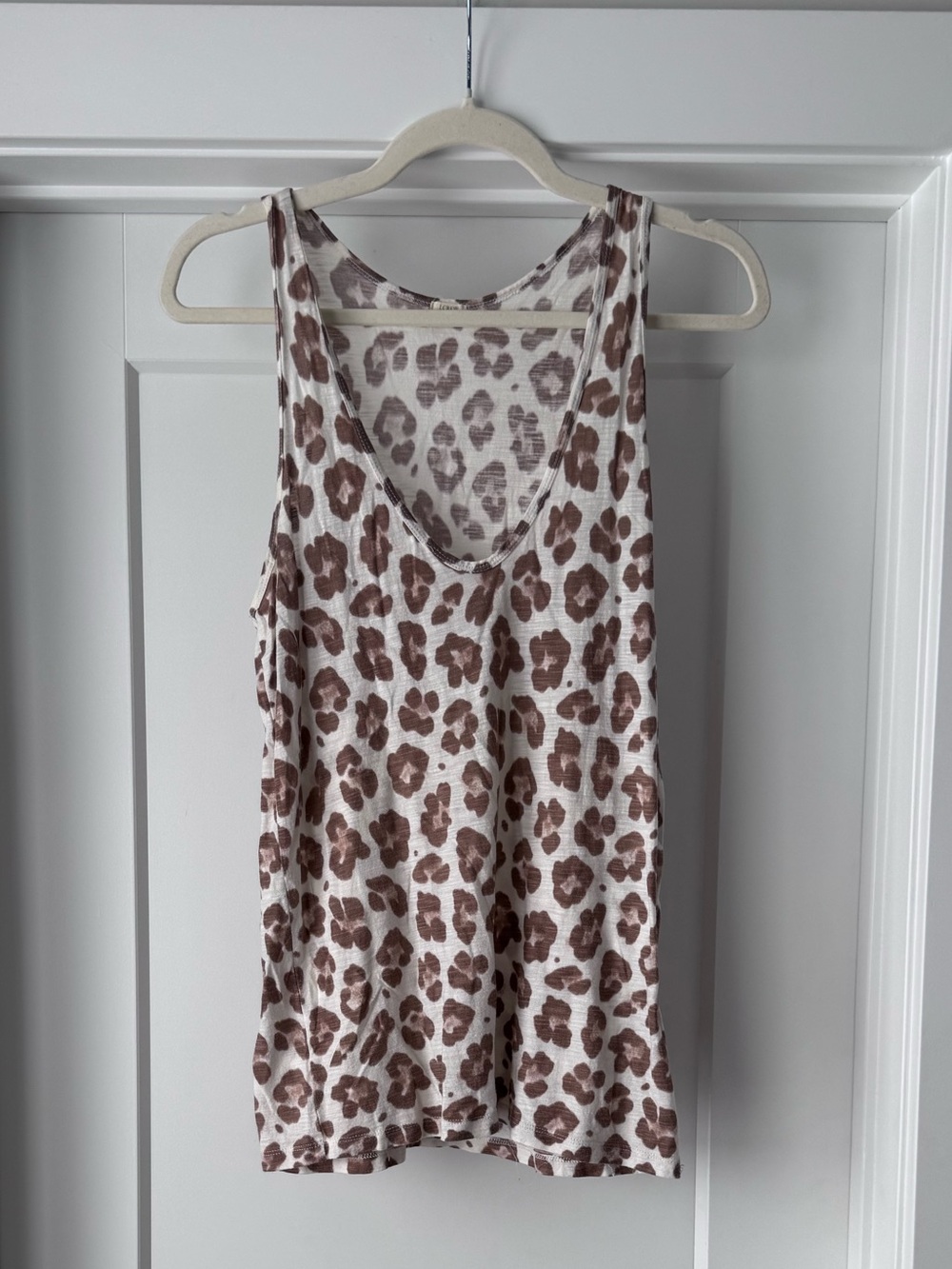 J. Crew Brown Leopard Print Tank Top